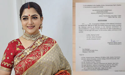 Khushboo Sundar as member of National Commission for Women