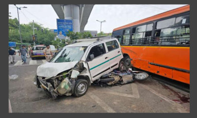 Delhi: DTC bus brake failed, hit several vehicles; death of a person