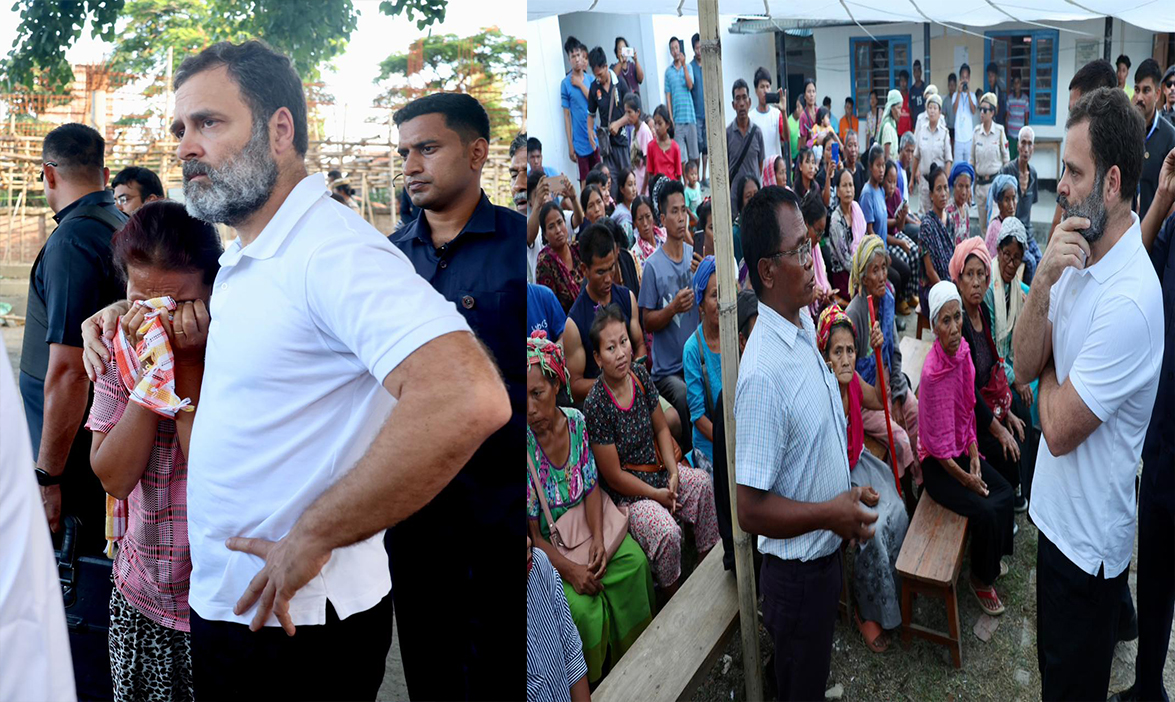 Rahul Gandhi Visits Relief Camps in Manipur, Expresses Solidarity with Affected People