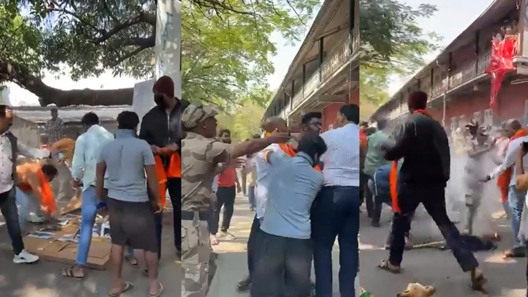 Hindutva Mob Attacks Pune FTII, Burns Babri Demolition Banners