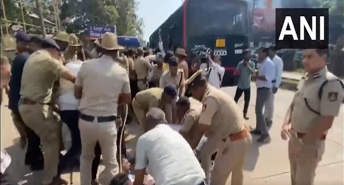 BJP Workers Arrested for Black Belt Protest Against AICC President and CM