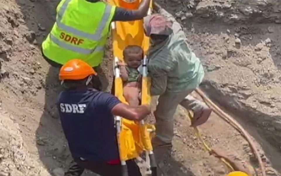 2-Year-Old Saved from 16-Ft Borewell in Karnataka