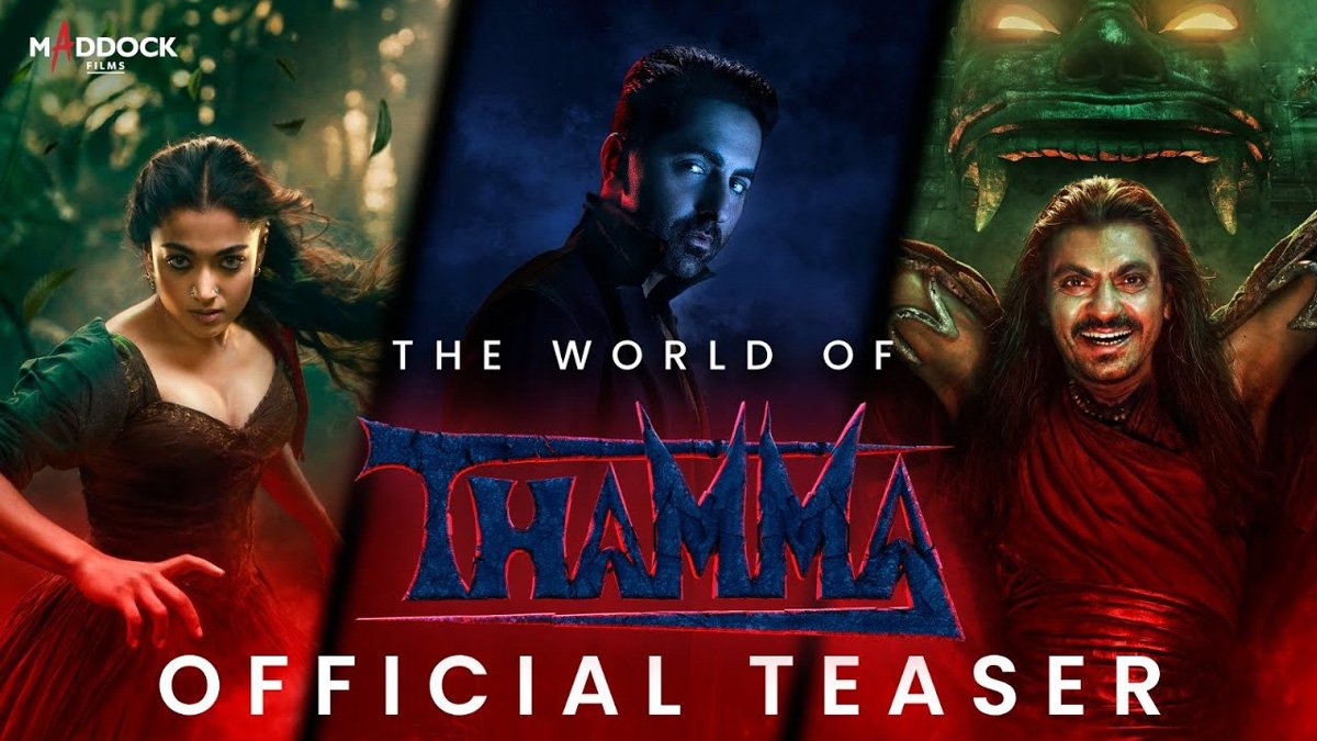 Watch Thama teaser | Ayushmann Khurrana, Rashmika Mandanna
